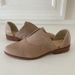 NWOT Anthropologie Nisolo Emma D'Orsay Honey Leather Flats
